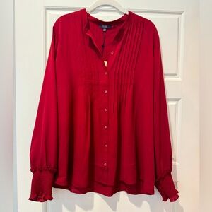 NYDJ Crimson Button-Down Blouse